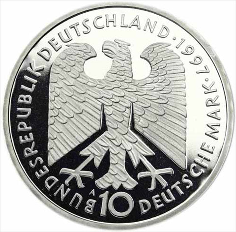 BRD 10 Deutsche Mark 1997 PP Heinrich Heine Münzzeichen A