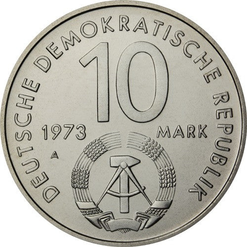 DDR 10 Mark Münze 1973 - Weltjugendspiele