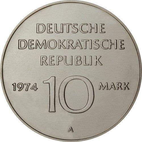 DDR 10 Mark Münze 1974 - 25 Jahre DDR