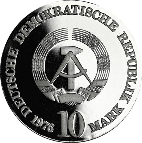 DDR 10 Mark Münze 1976 PP - Carl Maria von Weber