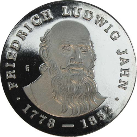 DDR 5 Mark Münze 1977 PP - Turnvater Ludwig Jahn