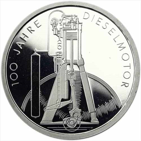 Deutschland 10 DM Rudolf Diesel - Dieselmotor 1997 Mzz J