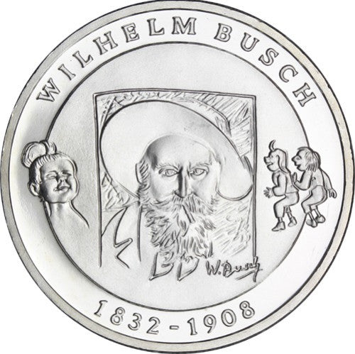 Deutschland 10 Euro Silber 2007 Wilhelm Busch