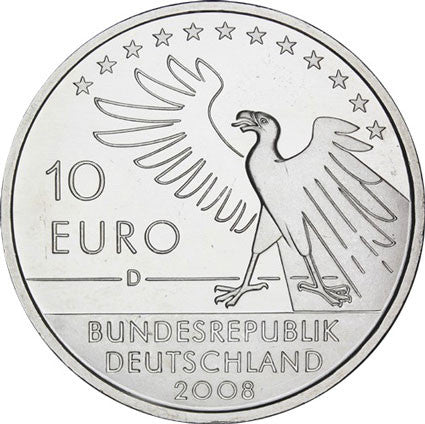 Deutschland 10 Euro Silber 2008 Carl Spitzweg